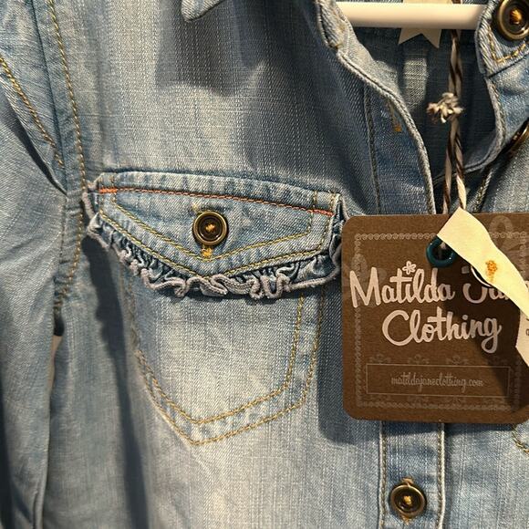 Matilda Jane size 4 Lyle’s Button Down Denim Shirt - Picture 4 of 10